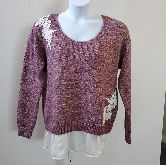 Jessica Simpson Sweater Lace Embellishments - Picture 2 of 6